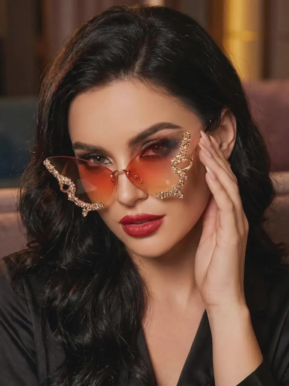 N/A rhinestone butterfly